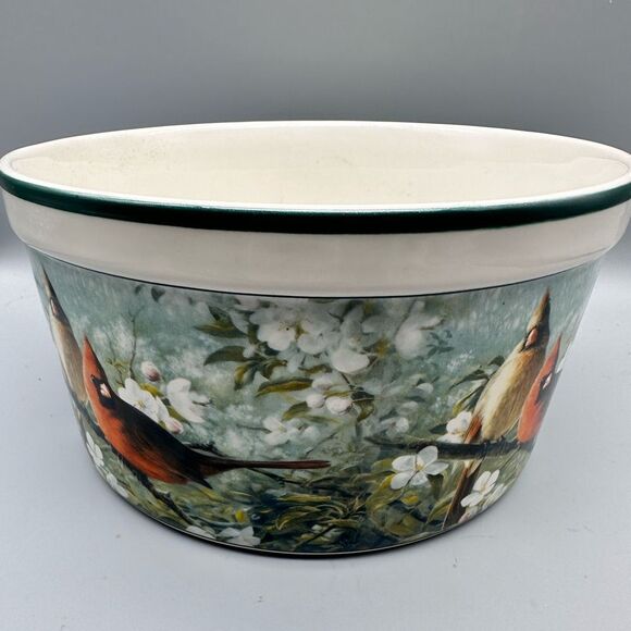 Hautman Brothers rare cardinal serving bowl 8” - Picture 1 of 10